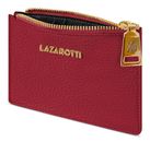Lazarotti Bologna Leather Zip Etui 4 Card Slots Red