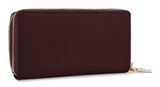 Lazarotti Bologna Leather Double Zip Around Wallet Burgundy