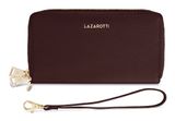 Lazarotti Bologna Leather Double Zip Around Wallet Burgundy