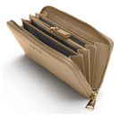 Lazarotti Bologna Leather Zip Around Wallet With 16 Card Slots Sand
