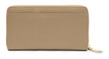 Lazarotti Bologna Leather Zip Around Wallet With 16 Card Slots Sand