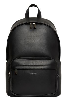 Calvin Klein Raised Logo Round Backpack Black