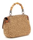 GUESS Siria Top Handle Flap Bag Natural / Caramel GUESS Siria Top Handle Flap Bag Natural / Caramel