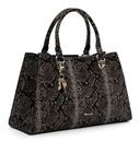 Tamaris TAS Gerhild Shopper Borsa A Tracolla Beige, Effetto Pelle Serpente, 40x24x9.5 Cm, Con Tracolla Regolabile