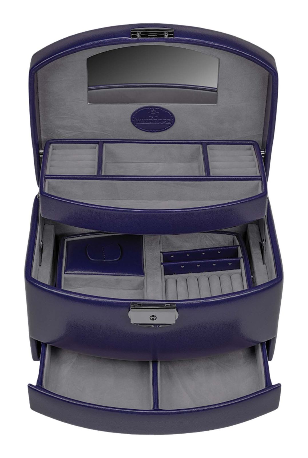 WINDROSE Merino Moda Jewelry Box Dark Blue WINDROSE Merino Moda Jewelry Box Dark Blue