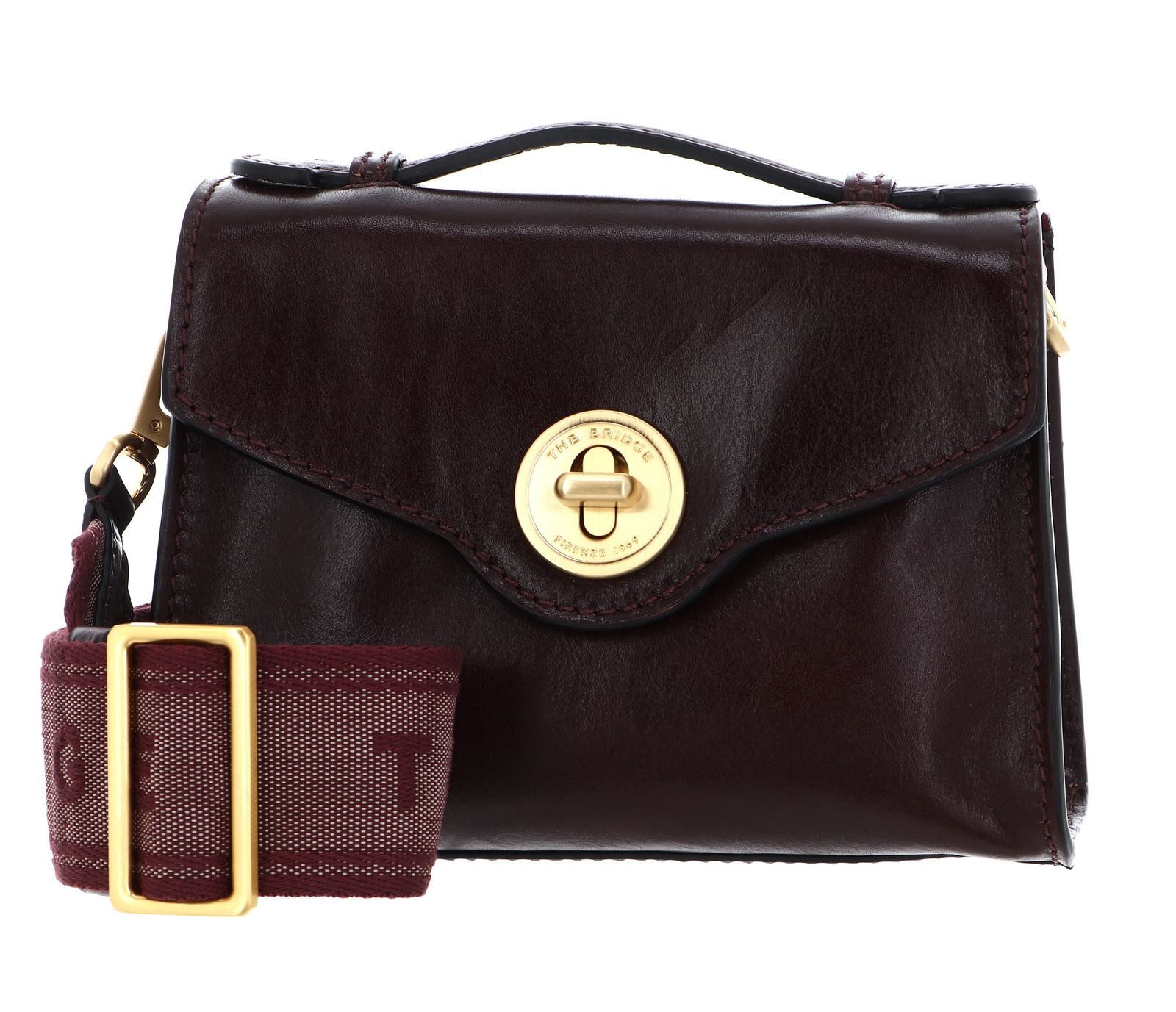 THE BRIDGE Irene Crossbody Bag XS Mosto / Oro THE BRIDGE Irene Crossbody Bag XS Mosto / Oro