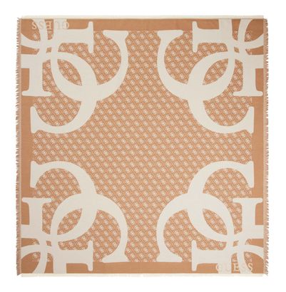 GUESS Jacquard Kefiah Scarf 135X135 Beige