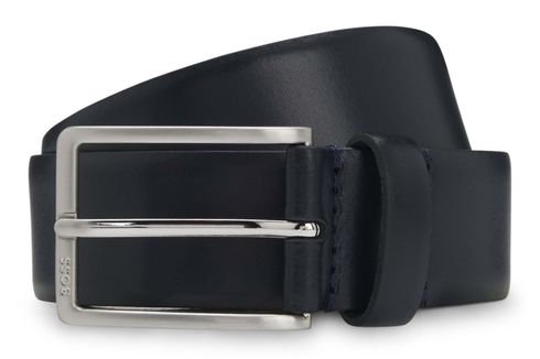 BOSS Erman-L Sz35 Leather Belt W120 Navy