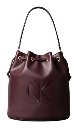 Calvin Klein CK Raised Large Bucket Bag Fudge