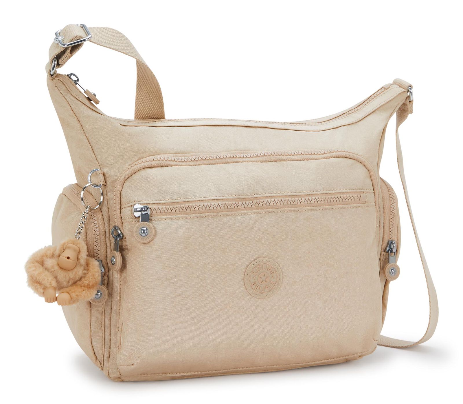 kipling Basic Plus Gabbie Sparkled Beige kipling Basic Plus Gabbie Sparkled Beige
