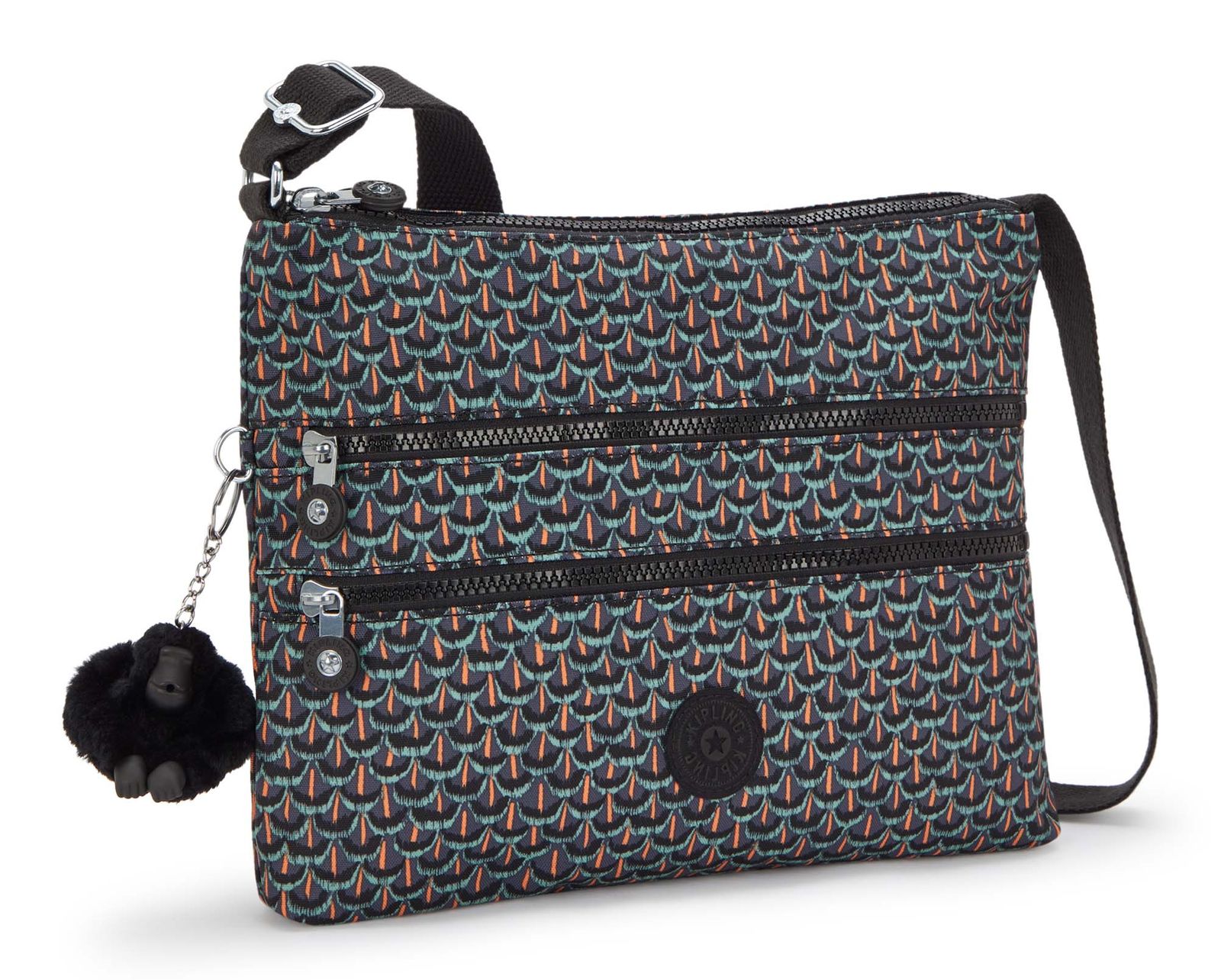 kipling Basic Print Alvar Medium Crossbody Geo Feather kipling Basic Print Alvar Medium Crossbody Geo Feather