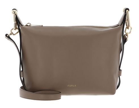 FURLA Vitello Claris Lux Tonie Hobo Bag XS Greige FURLA Vitello Claris Lux Tonie Hobo Bag XS Greige