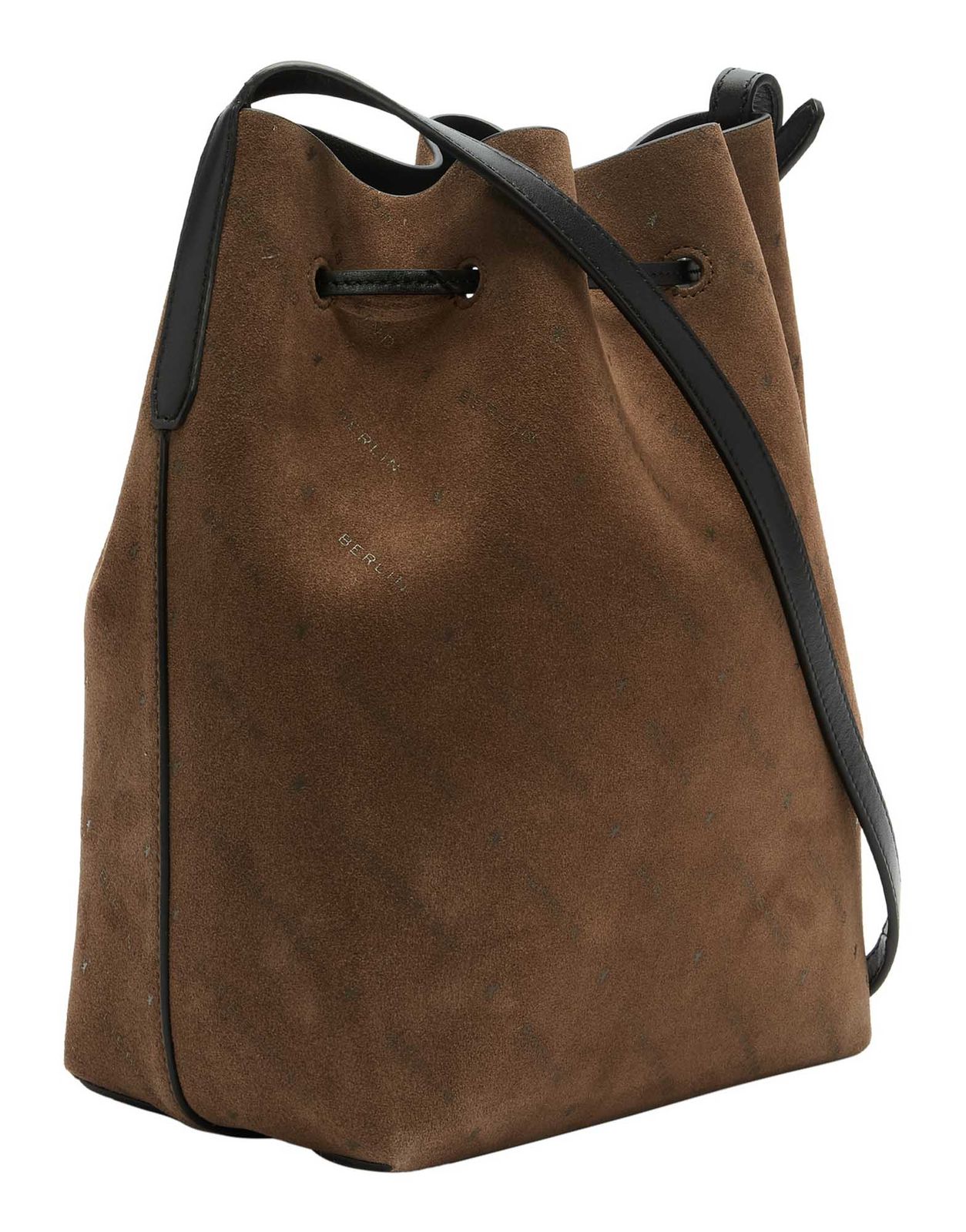 LIEBESKIND BERLIN Monogram Bucket Bag Brown LIEBESKIND BERLIN Monogram Bucket Bag Brown