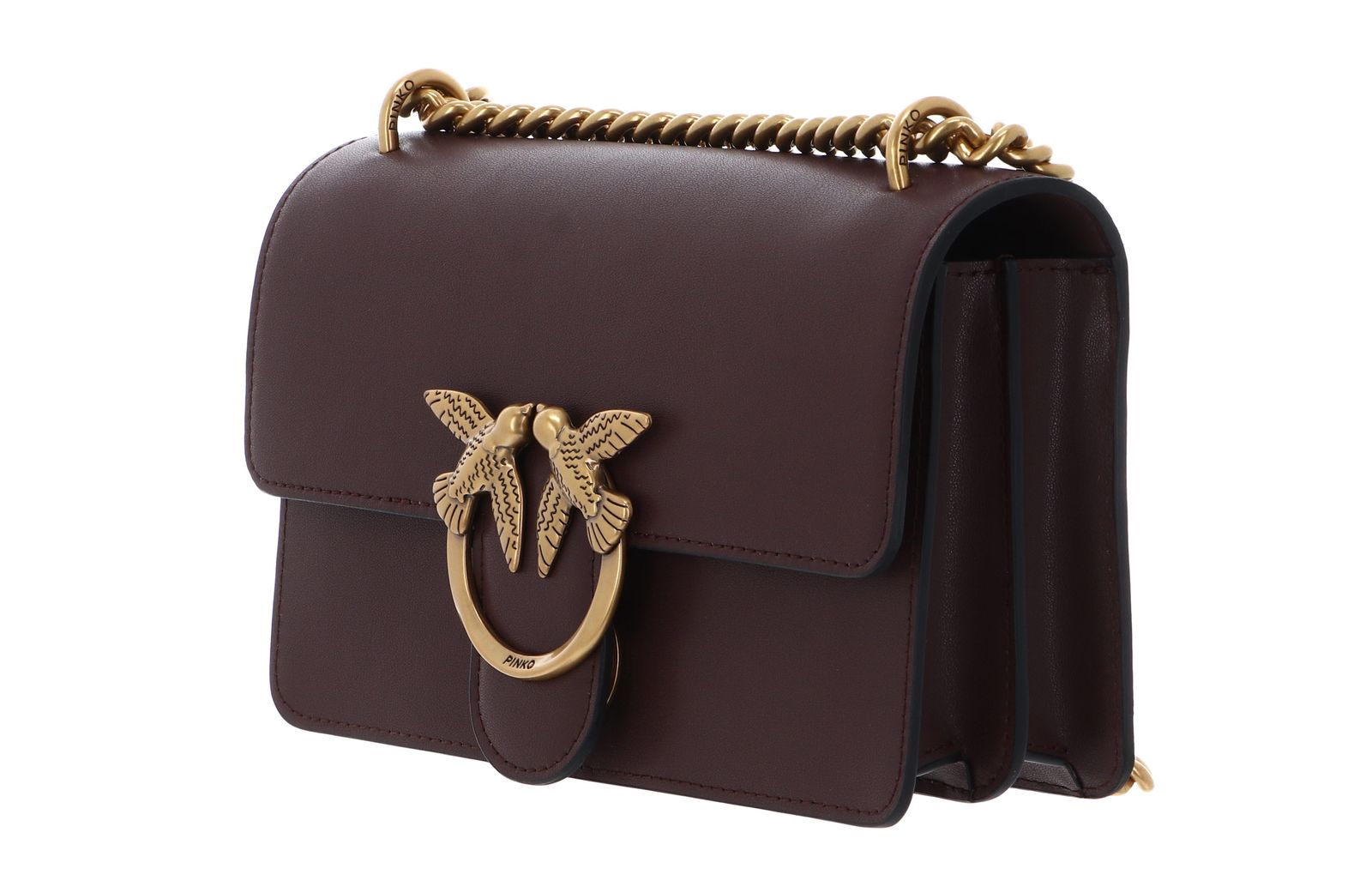 PINKO Love One Mini DC S Cioccolate Amaro - Antique Gold PINKO Love One Mini DC S Cioccolate Amaro - Antique Gold