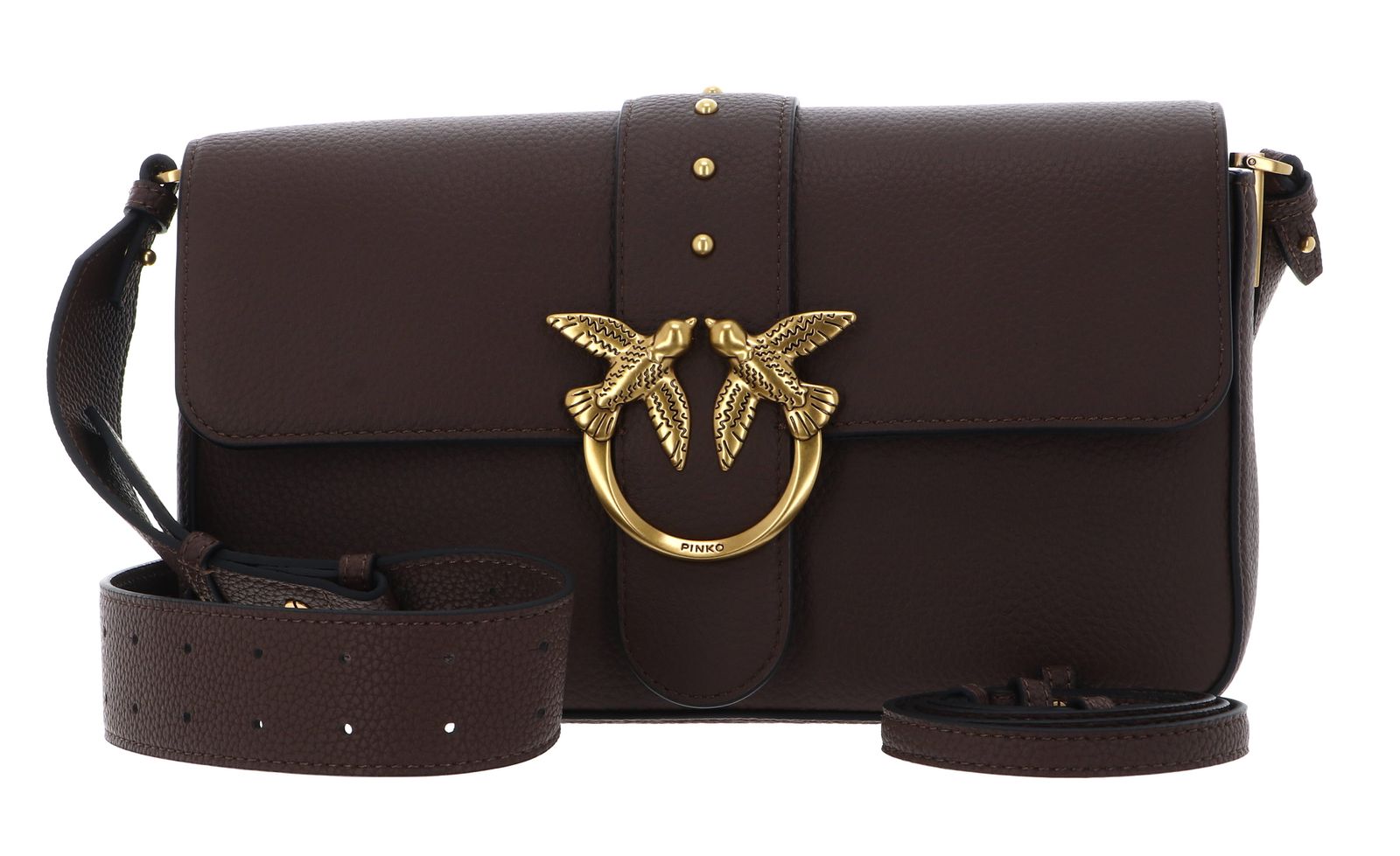 PINKO Love One Classic Slouchy FL L Cioccolate Amaro - Antique Gold