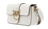 PINKO Love One Mini Slouchy FL S Bianco Seta - Antique Gold PINKO Love One Mini Slouchy FL S Bianco Seta - Antique Gold
