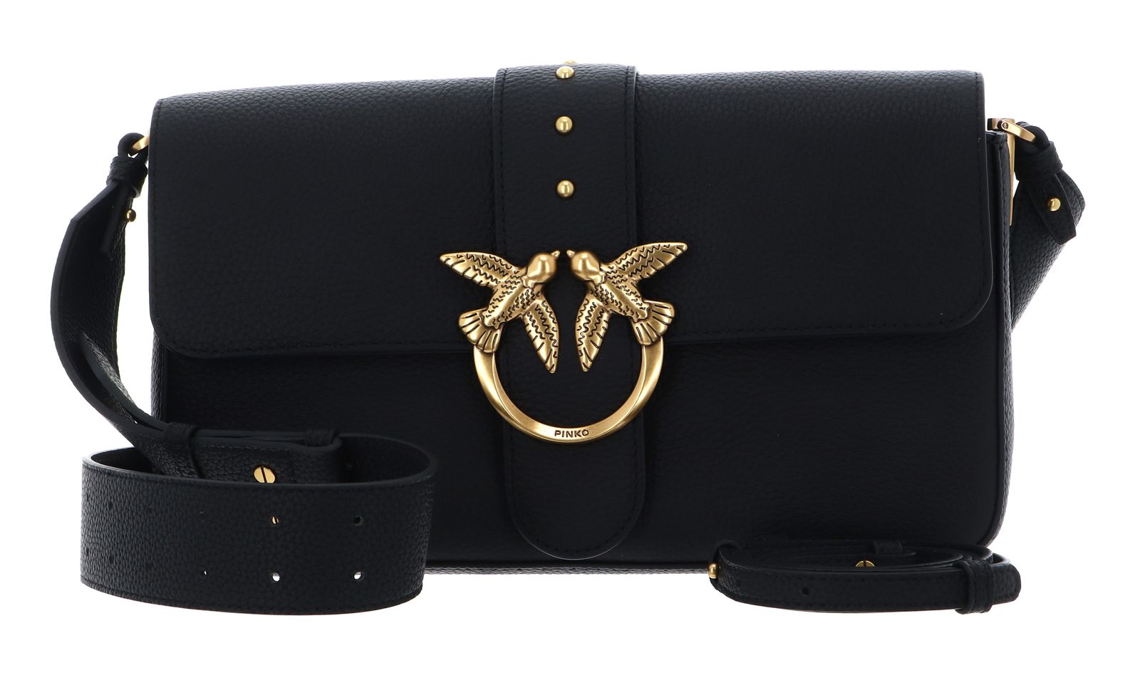 PINKO Love One Classic Slouchy FL L Nero - Antique Gold