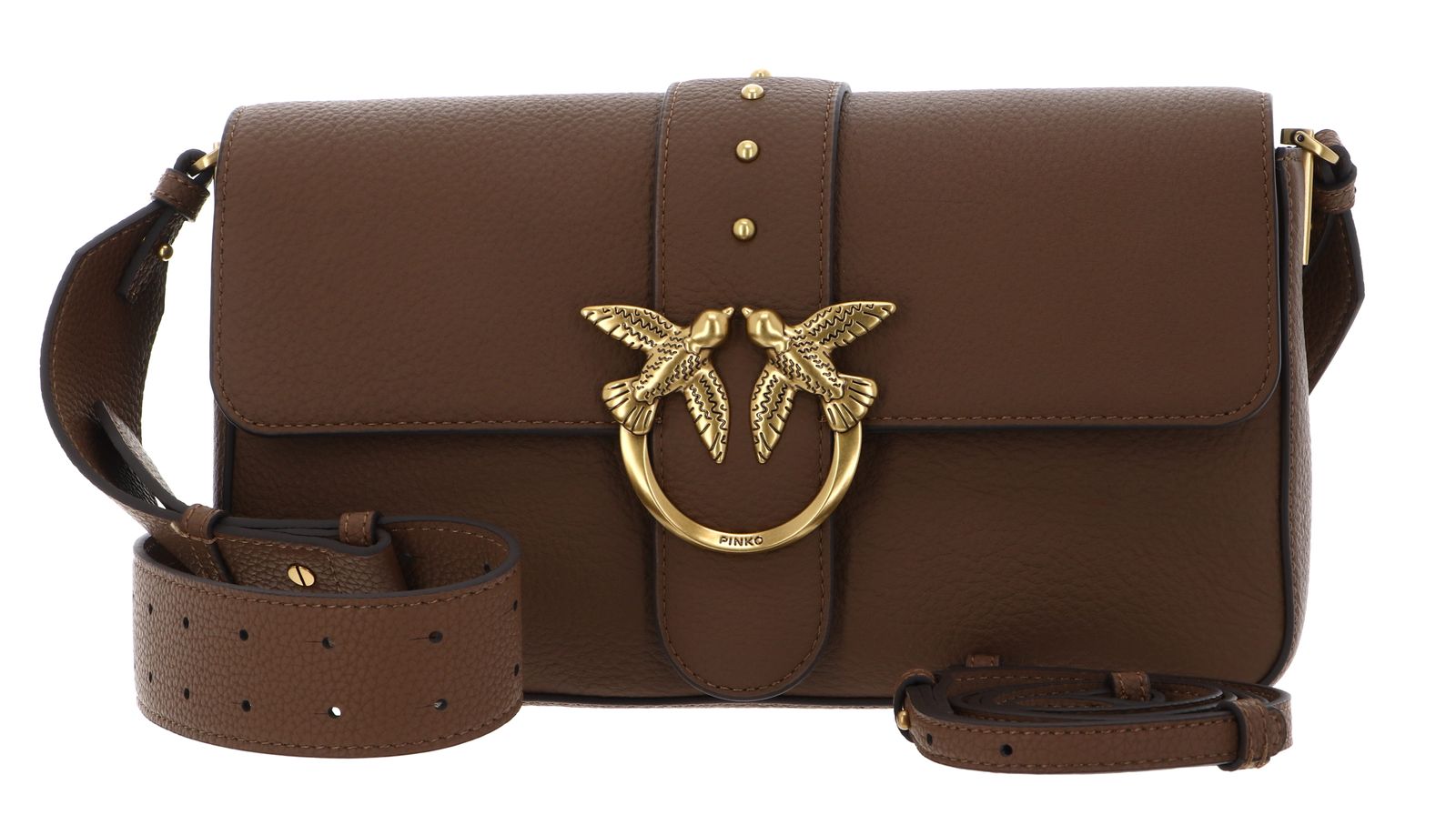 PINKO Love One Classic Slouchy FL L Marrone - Leone - Antique Gold