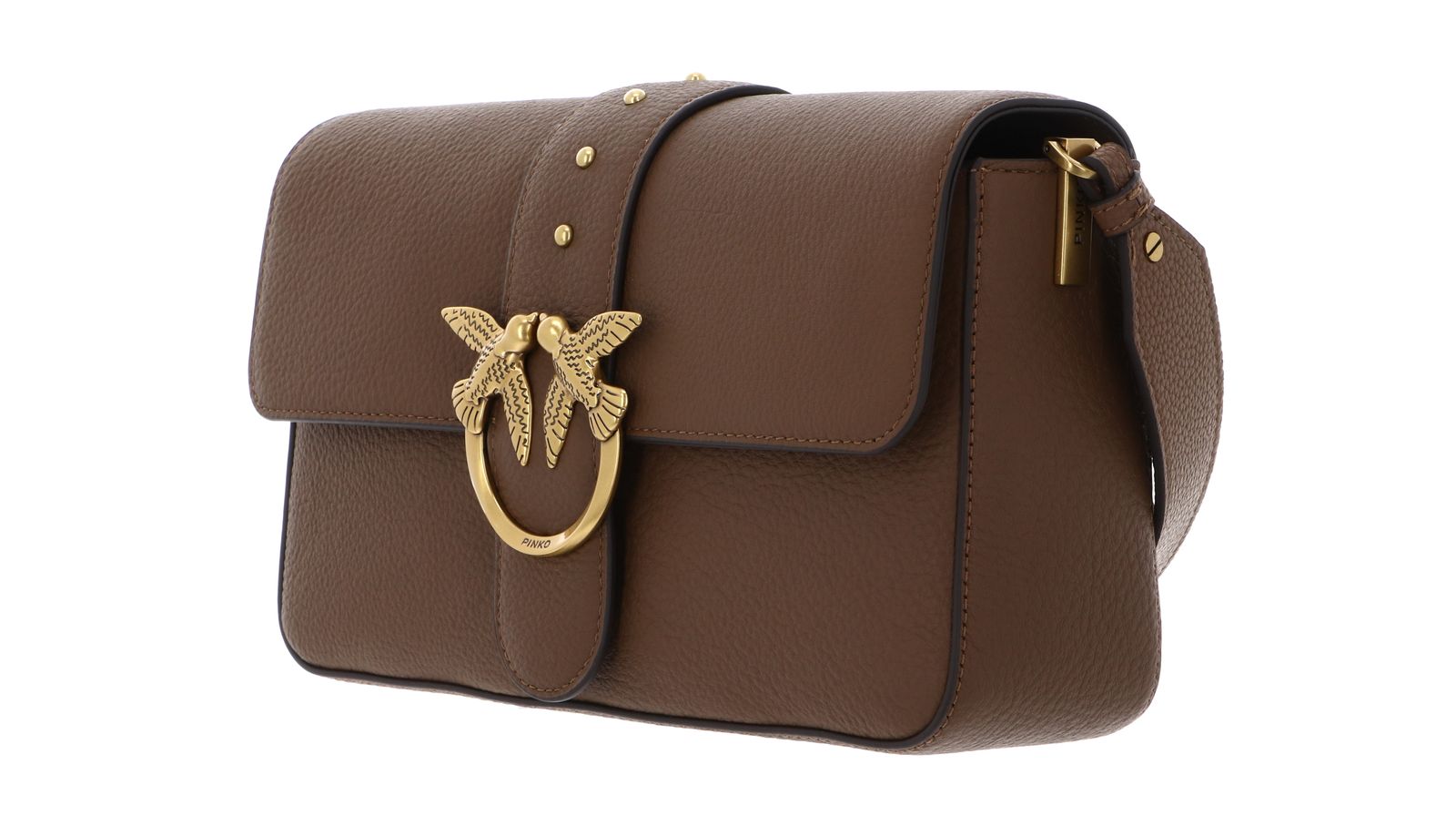 PINKO Love One Classic Slouchy FL L Marrone - Leone - Antique Gold PINKO Love One Classic Slouchy FL L Marrone - Leone - Antique Gold