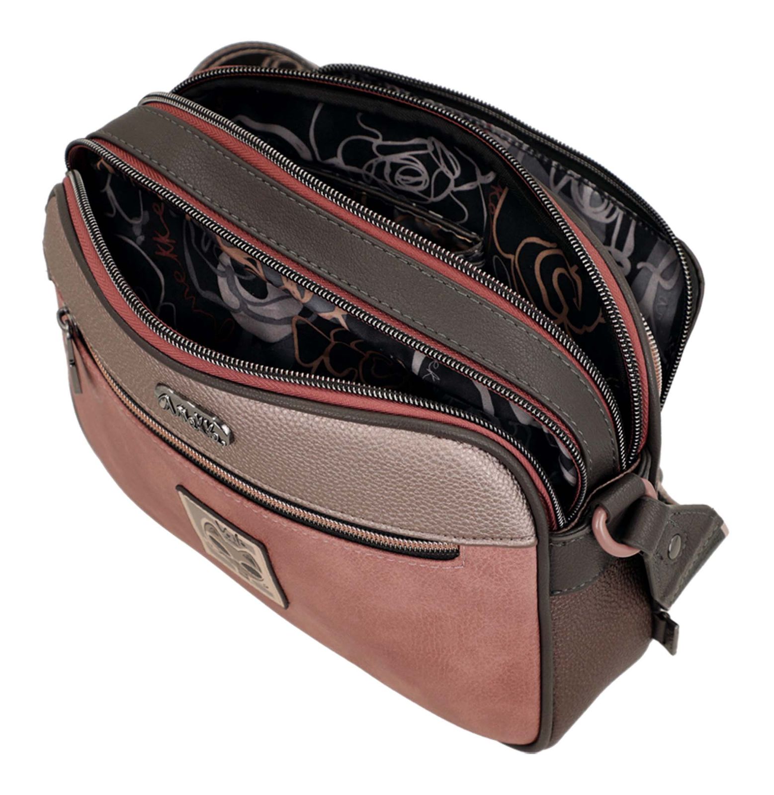 Sac Bandoulière Anekke Mademoiselle Multicolore - Compartiments Multiples, Bandoulière Réglable