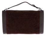 COCCINELLE Elinor Suede Bimaterial Handbag Brunette / Brunet