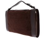 COCCINELLE Elinor Suede Bimaterial Handbag Brunette / Brunet