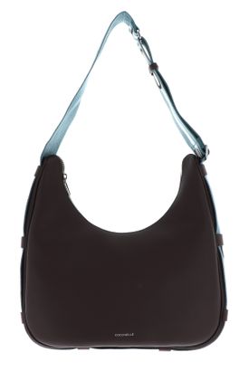 COCCINELLE Raquel Handbag Double Grainy Leather M Brunette / Arctic Blue