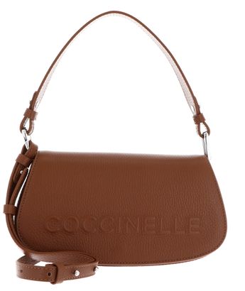 COCCINELLE Myrtha Maxi Log Mini Crossbody Bag S Cognac