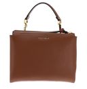 COCCINELLE Arlettis Signature Handbag Grained Leather Cognac COCCINELLE Arlettis Signature Handbag Grained Leather Cognac