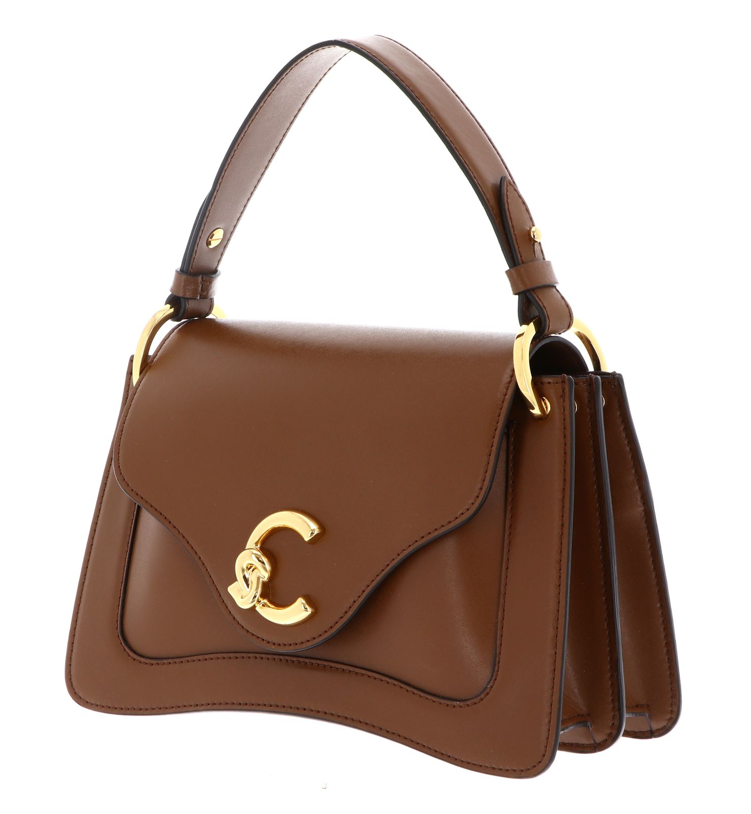 COCCINELLE C-Me Calf Cock Handbag S Cognac COCCINELLE C-Me Calf Cock Handbag S Cognac