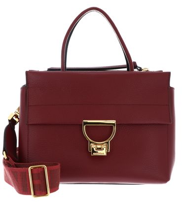 COCCINELLE Arlettis Signature Handbag Grained Leather Ribes