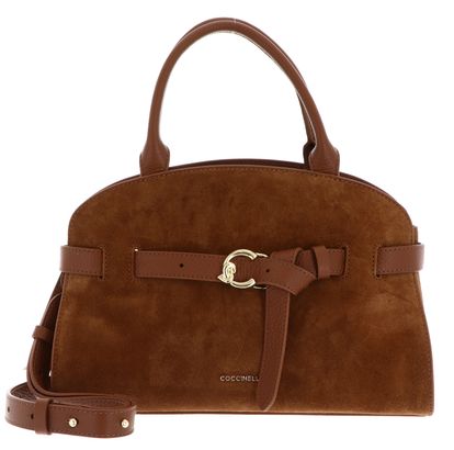 COCCINELLE Sabine Suede Bi Handbag Cognac / Cognac