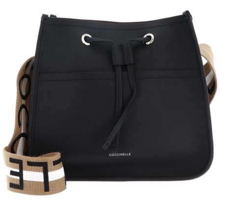 COCCINELLE Raquel Crossbody Bag Noir / Cognac