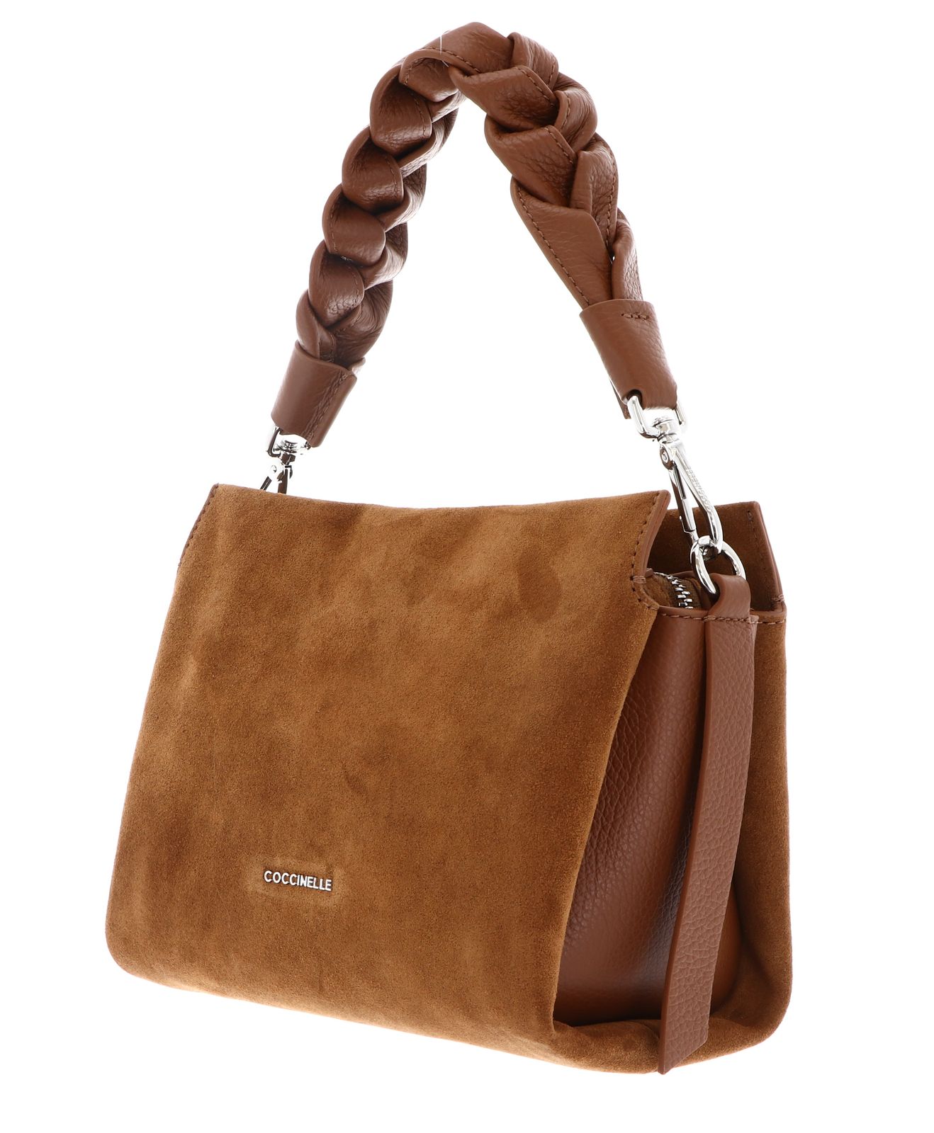 COCCINELLE Boheme Handbag Suede Grainy Leather Cognac / Cognac COCCINELLE Boheme Handbag Suede Grainy Leather Cognac / Cognac