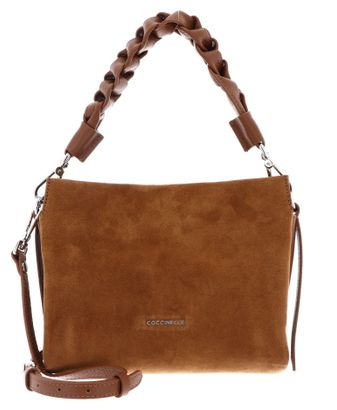 COCCINELLE Boheme Handbag Suede Grainy Leather Cognac / Cognac