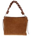 COCCINELLE Boheme Handbag Suede Grainy Leather Cognac / Cognac COCCINELLE Boheme Handbag Suede Grainy Leather Cognac / Cognac