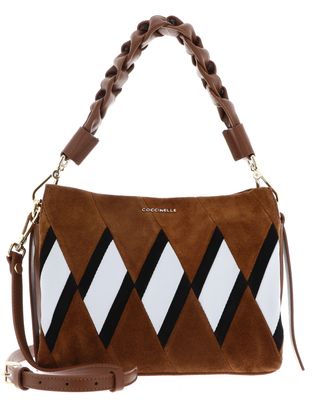 COCCINELLE Boheme New Geomet.Patch Handbag Multi Cognac / Cognac