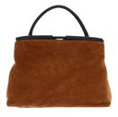 COCCINELLE Elisbet N.Geo.Pat Handbag Multi Cognac / Noir COCCINELLE Elisbet N.Geo.Pat Handbag Multi Cognac / Noir