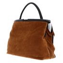 COCCINELLE Elisbet N.Geo.Pat Handbag Multi Cognac / Noir COCCINELLE Elisbet N.Geo.Pat Handbag Multi Cognac / Noir