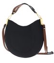 COCCINELLE Sunup Handbag Double Grainy Leather Noir / Cognac COCCINELLE Sunup Handbag Double Grainy Leather Noir / Cognac