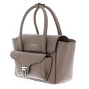 COCCINELLE Double Beat Grained Leather Handbag Warm Taupe COCCINELLE Double Beat Grained Leather Handbag Warm Taupe