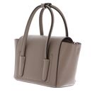 COCCINELLE Double Beat Grained Leather Handbag Warm Taupe COCCINELLE Double Beat Grained Leather Handbag Warm Taupe