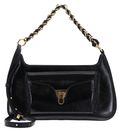 COCCINELLE Beat Generatio Shiny Wrinkled Shoulder Bag Noir / Noir COCCINELLE Beat Generatio Shiny Wrinkled Shoulder Bag Noir / Noir
