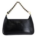 COCCINELLE Beat Generatio Shiny Wrinkled Shoulder Bag Noir / Noir COCCINELLE Beat Generatio Shiny Wrinkled Shoulder Bag Noir / Noir