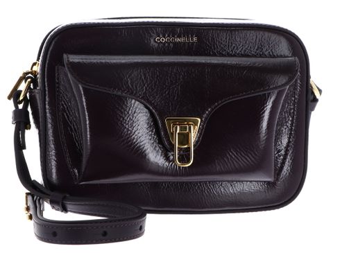 COCCINELLE Beat Shiny Wrinkled Camera Bag Prune / Prune