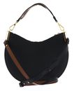 COCCINELLE Sunup Handbag Double Grainy Leather Noir / Cognac COCCINELLE Sunup Handbag Double Grainy Leather Noir / Cognac