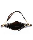 COCCINELLE Sunup Handbag Double Grainy Leather Noir / Cognac COCCINELLE Sunup Handbag Double Grainy Leather Noir / Cognac