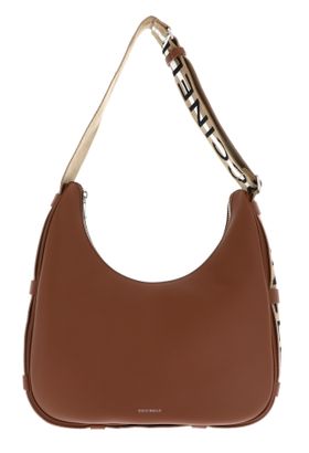 COCCINELLE Raquel Handbag Double Grainy Leather M Cognac / Noir
