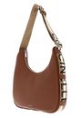 COCCINELLE Raquel Handbag Double Grainy Leather M Cognac / Noir