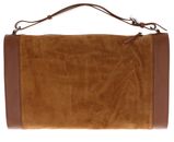 COCCINELLE Elinor Suede Bimaterial Handbag Cognac / Cognac